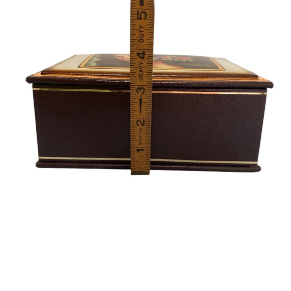 Indian Persian Woman Hand Painted Jewelry Trinket Stash Box With Mirror. - Picture 7 of 8